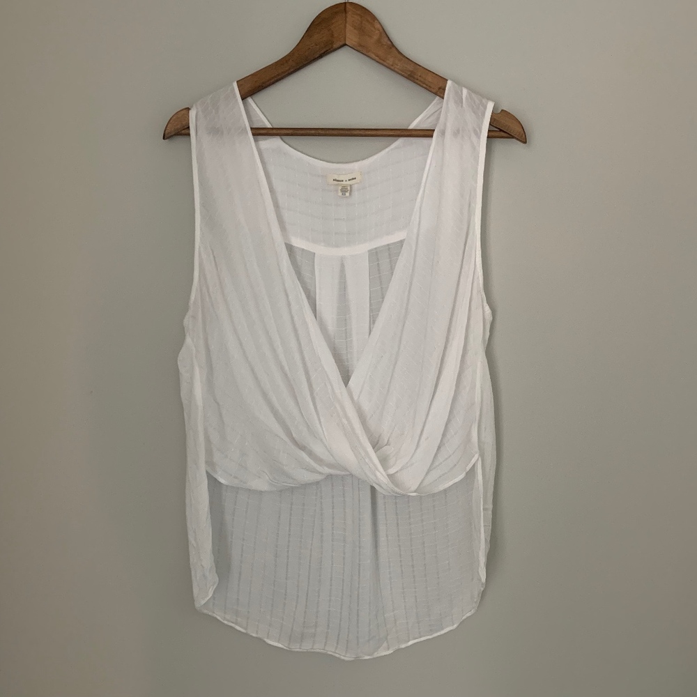 Silence + Noise Anthropologie Women's White Top